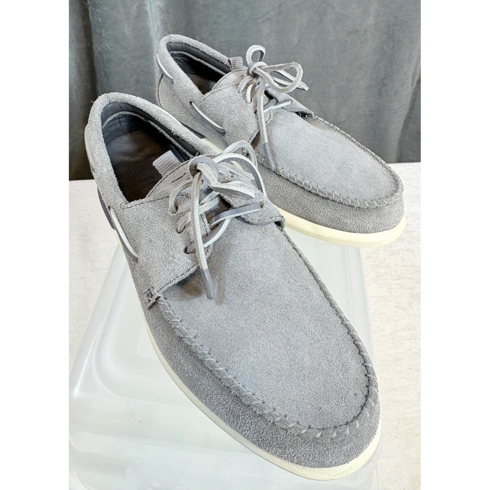 Sperry Men's Gold Cup Authentic Original Plushwave Grey Suede Boat Shoe sz  10.5